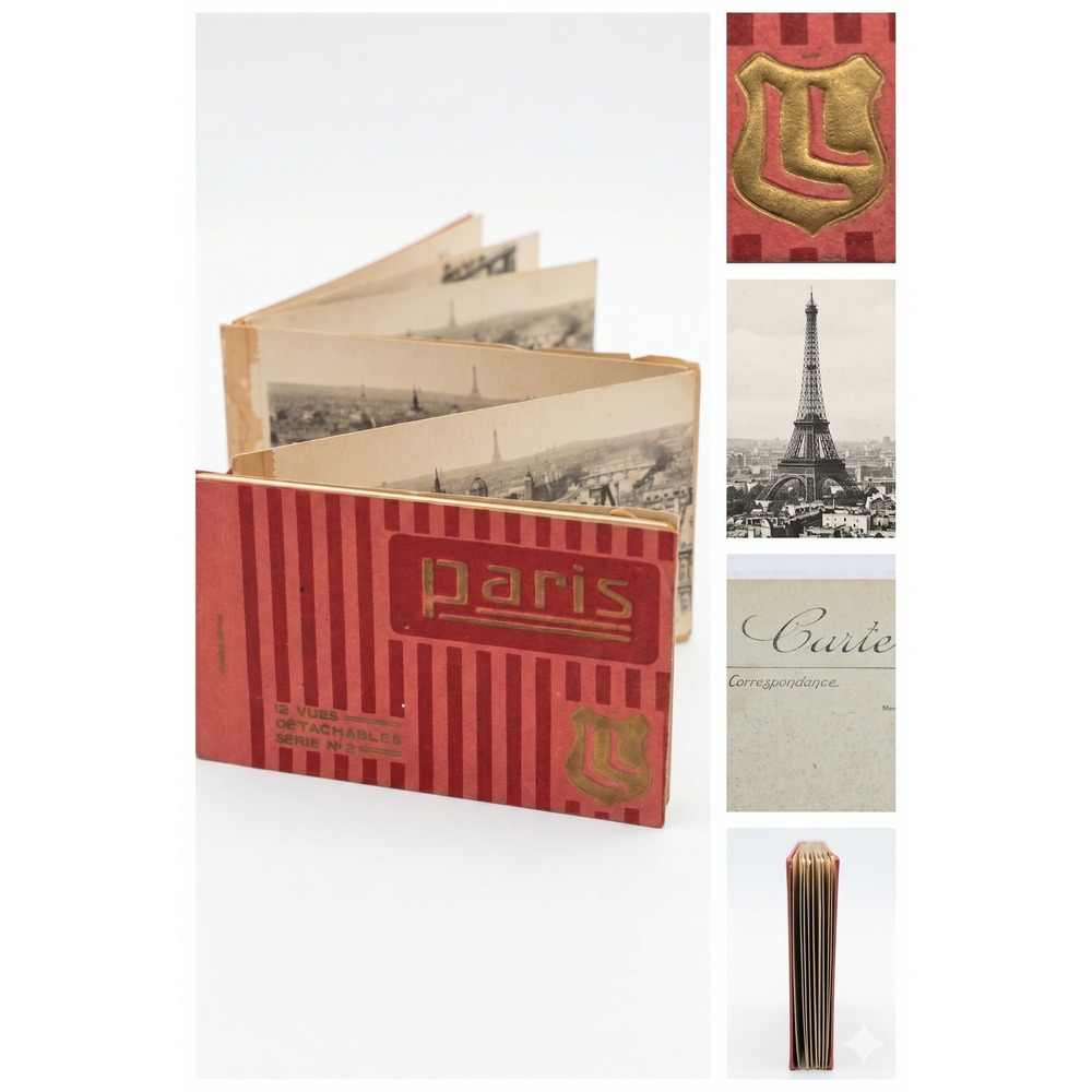 Vintage Paris France 12 View Postcard‎ Booklet LL Levy Fils Series 2 France Made